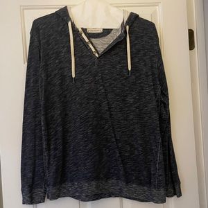 Black Brown 1826 hooded jersey sweatshirt.